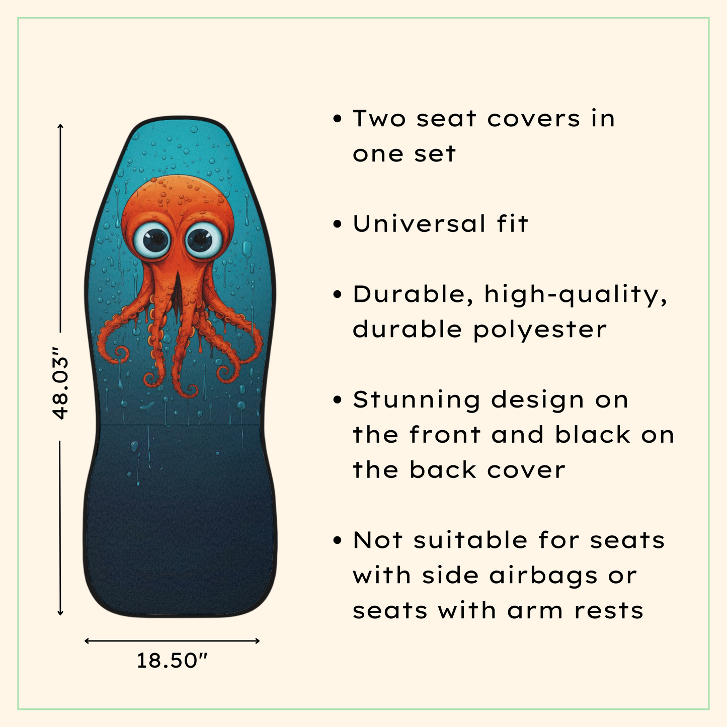 Quirky Octopus Car Seat Covers