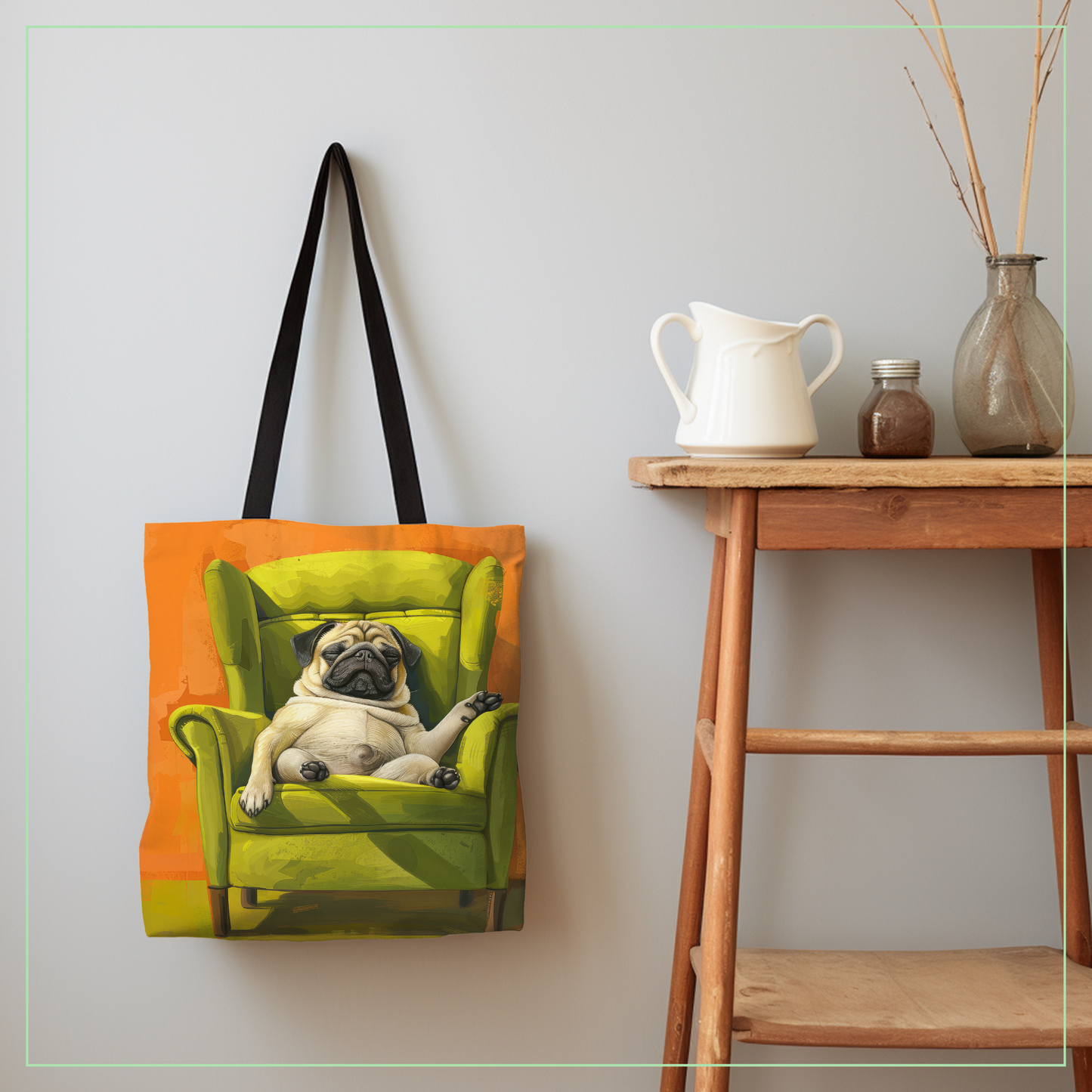 Nap King Pug - Pug & Chill Tote Bag Collection