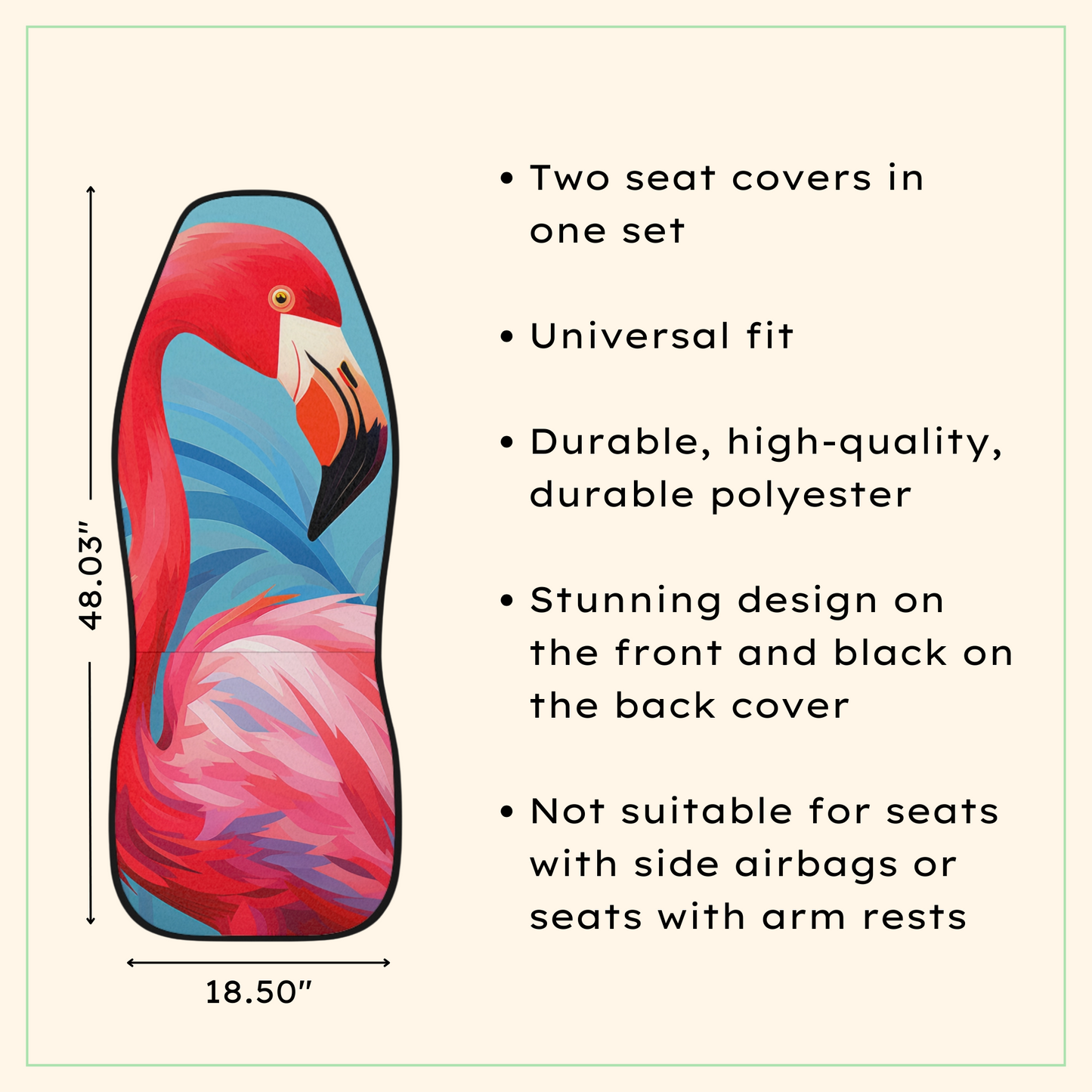 Flamingo Finesse Car Seat Covers