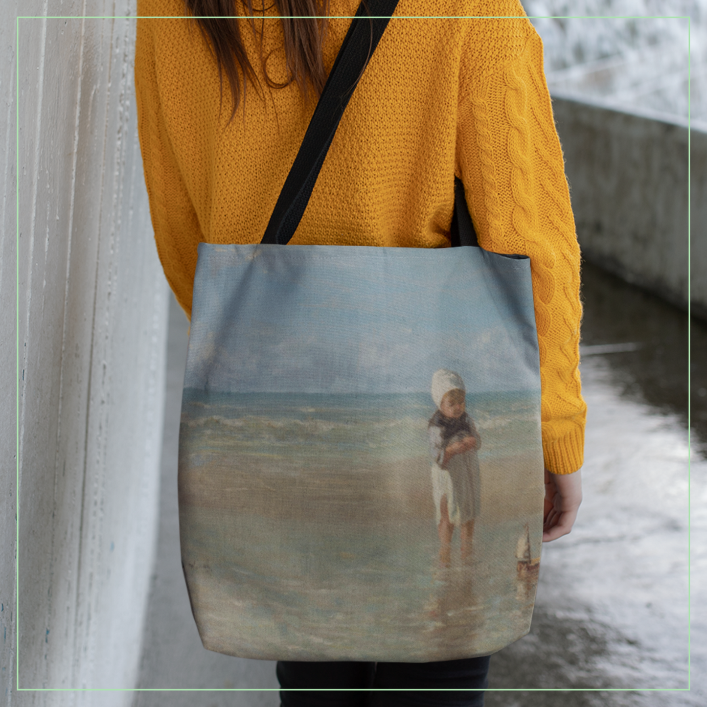 Art Tote Bag - Famous Painting Print from Dutch Painter Jozef Israels