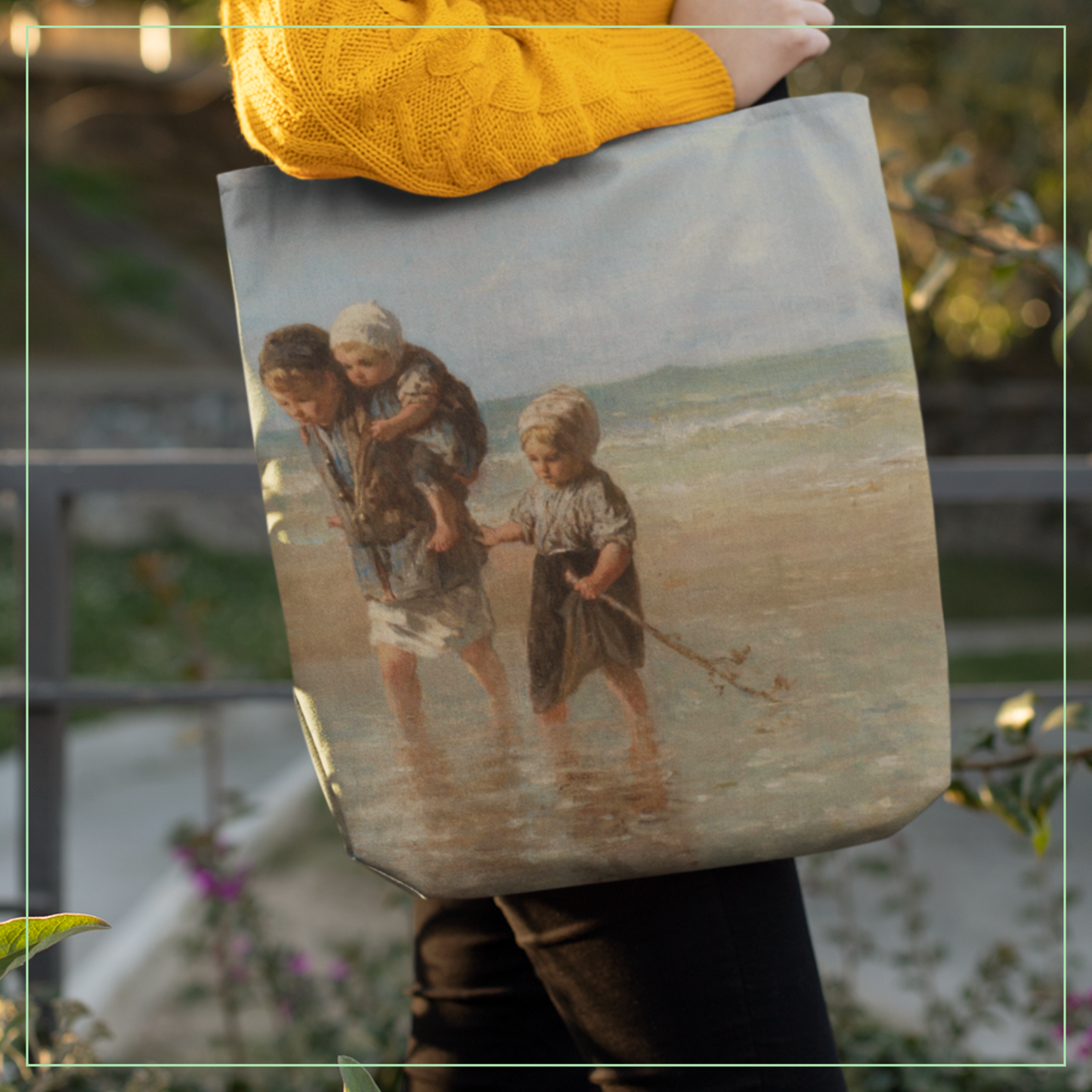 Art Tote Bag - Famous Painting Print from Dutch Painter Jozef Israels