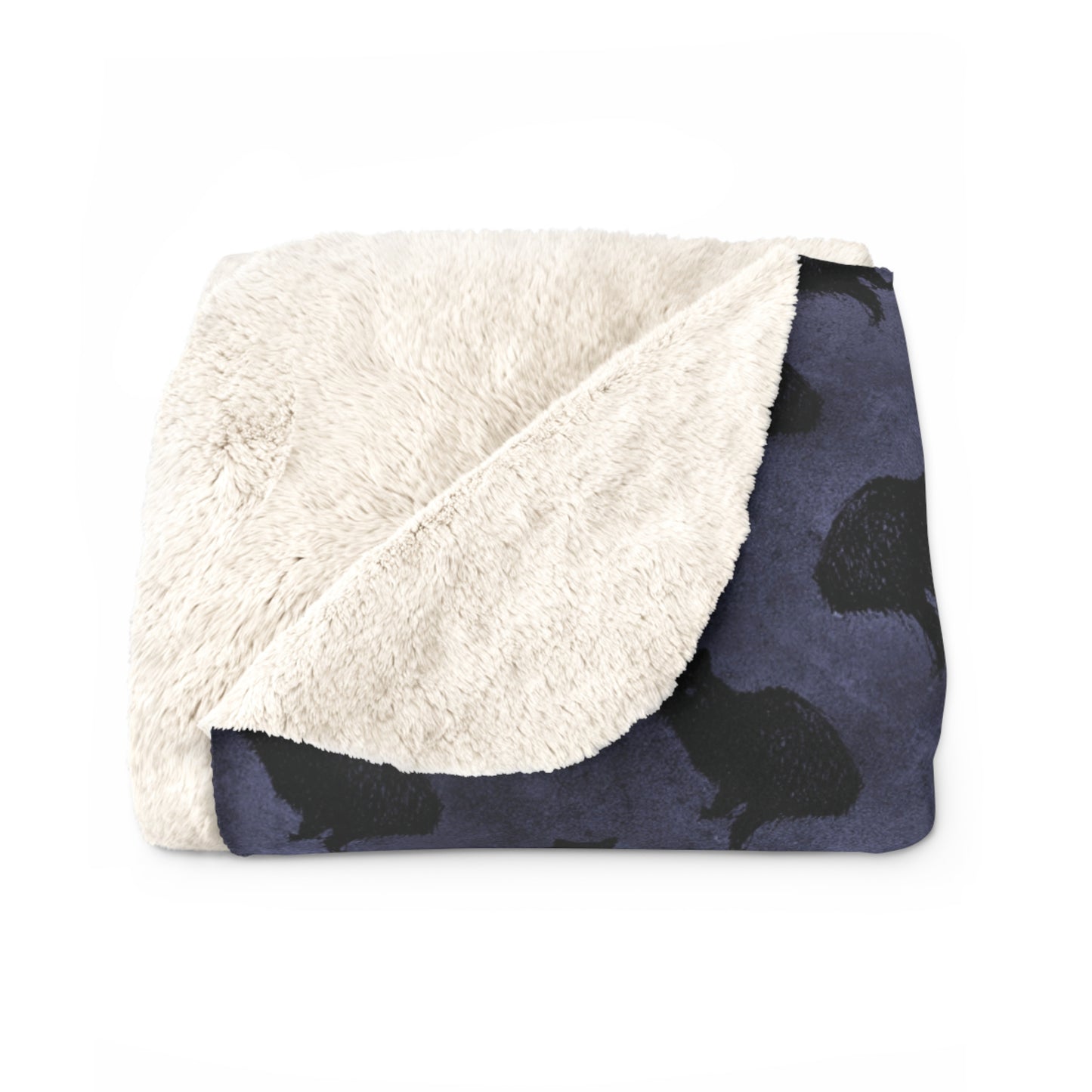 Midnight Black Cat - Sherpa Fleece Blanket