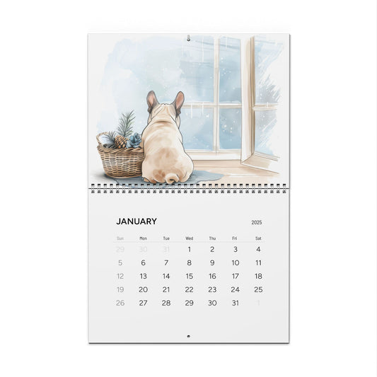 French Bulldog (watercolor) - Wall Calendar 2025