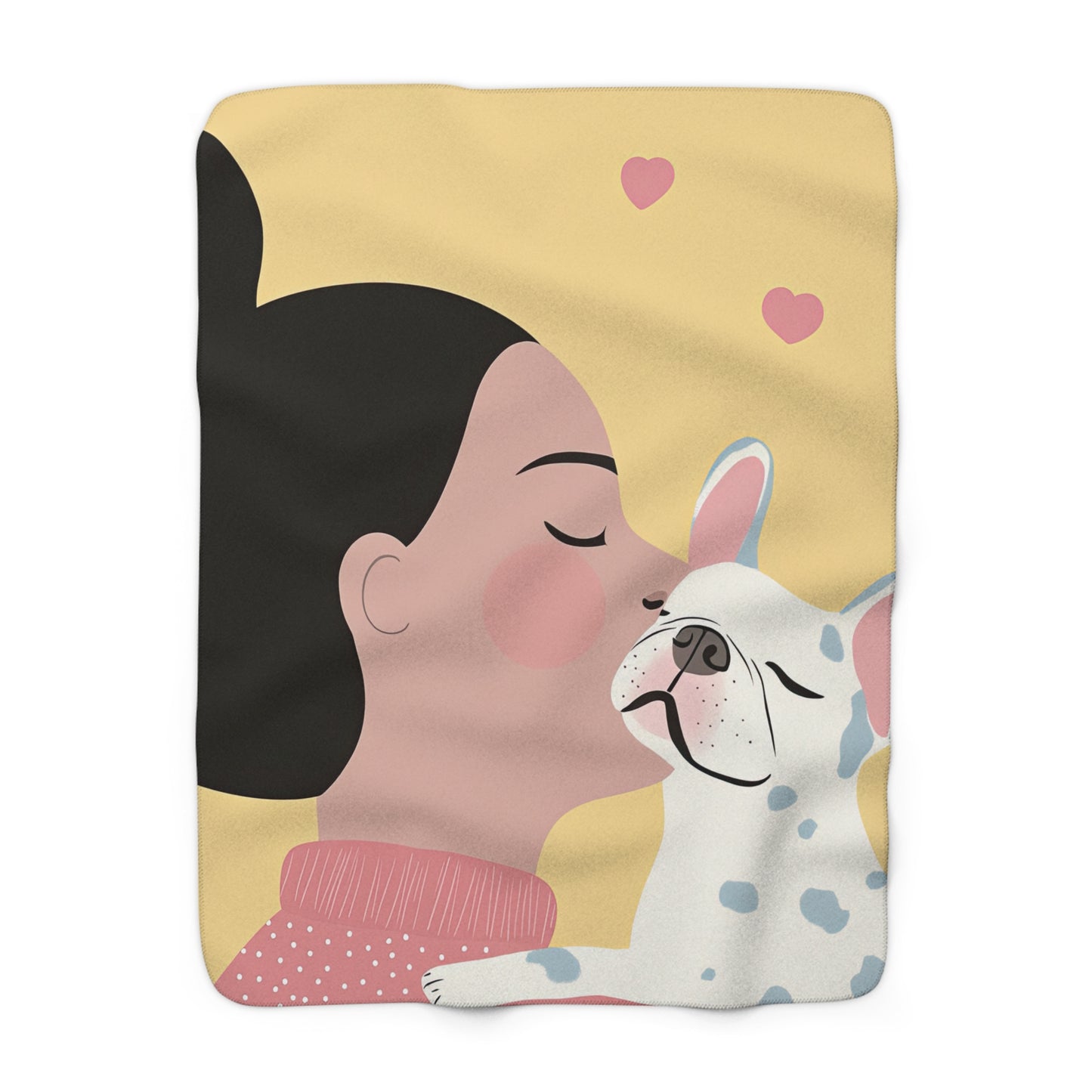 Frenchie Love - Sherpa Fleece Blanket