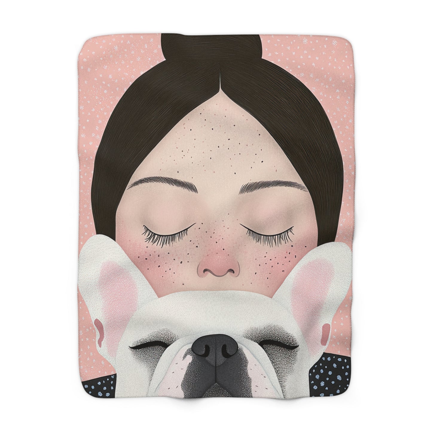 Serene Snuggles - Frenchie Sherpa Fleece Blanket