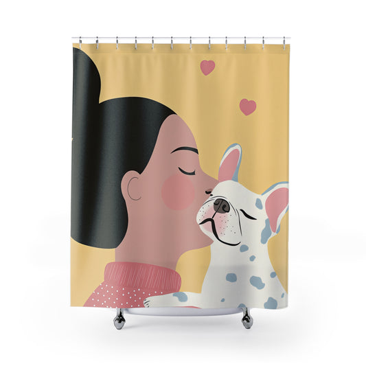 I love my Frenchie - French Bulldog Shower Curtains