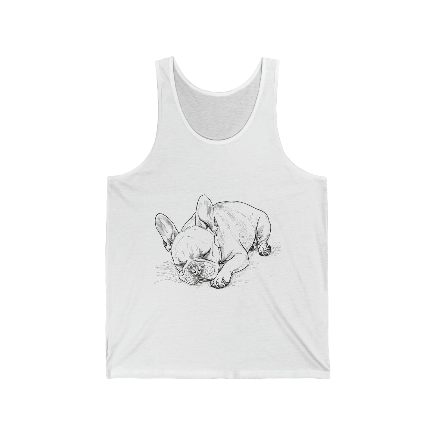 Sweet Frenchie Line-Art Tank Top