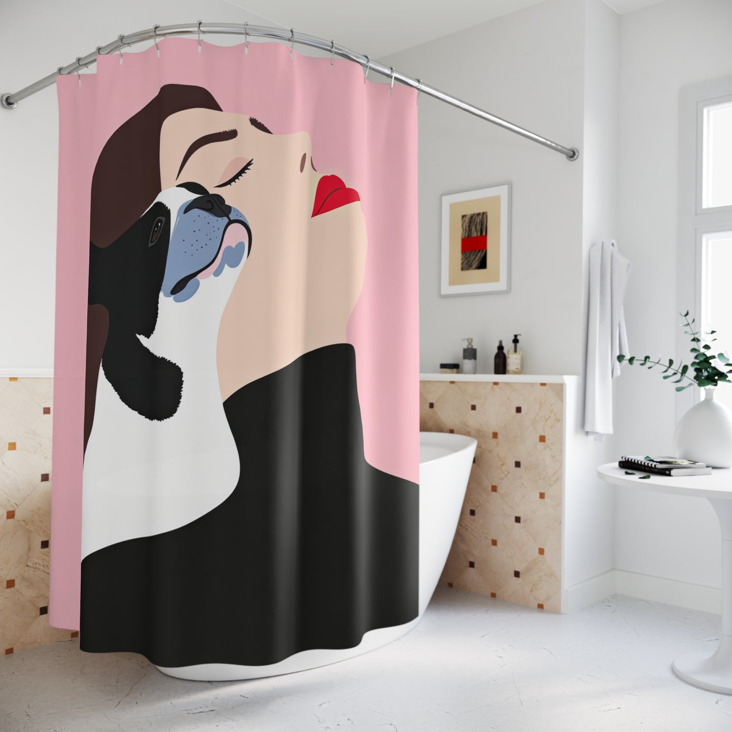 Copy of I love my Frenchie - French Bulldog Shower Curtains