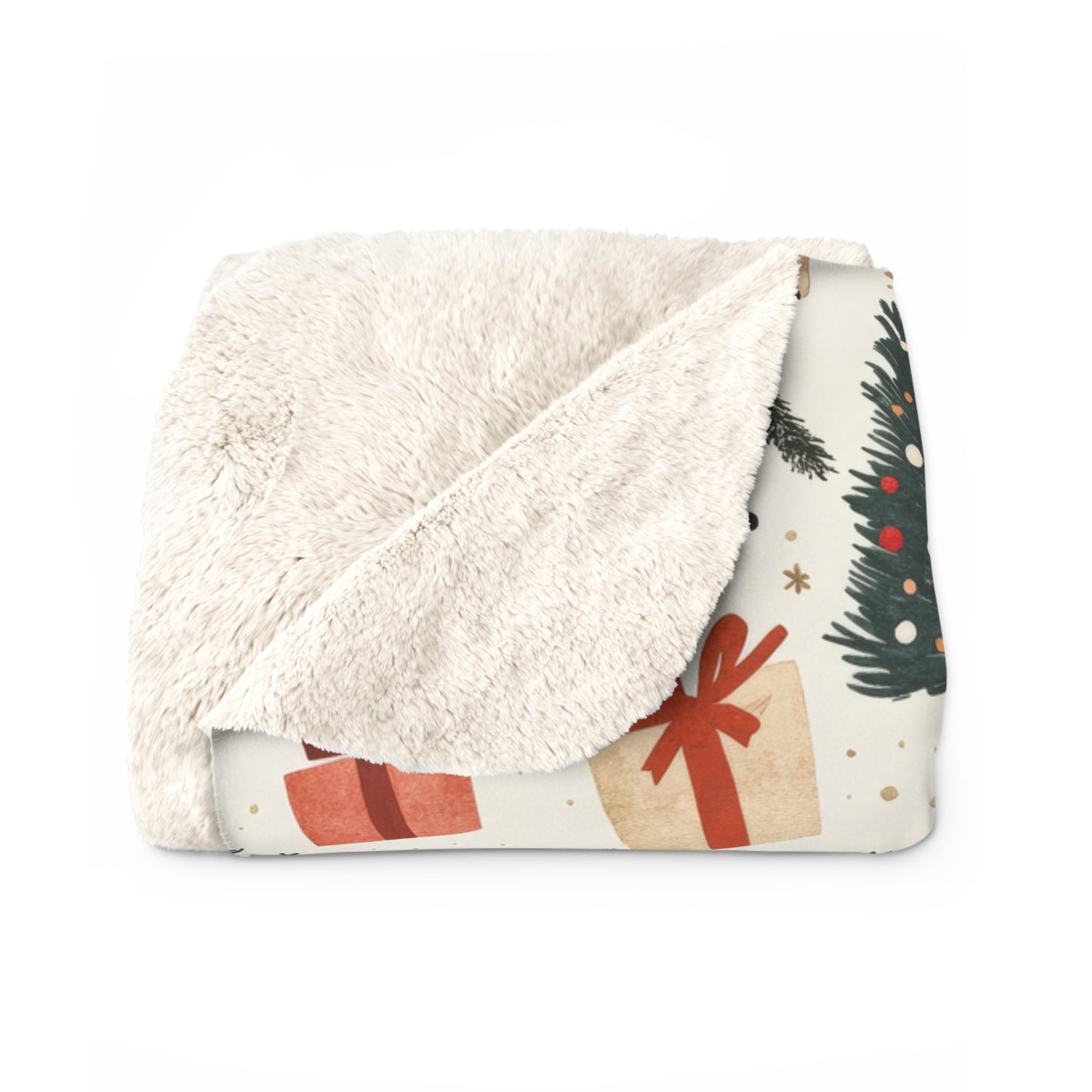 Frenchie Christmas Charm - Sherpa Fleece Blanket