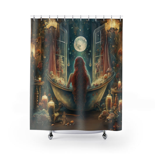 Enchanting Elixirs - Red-haired Goddess Shower Curtain