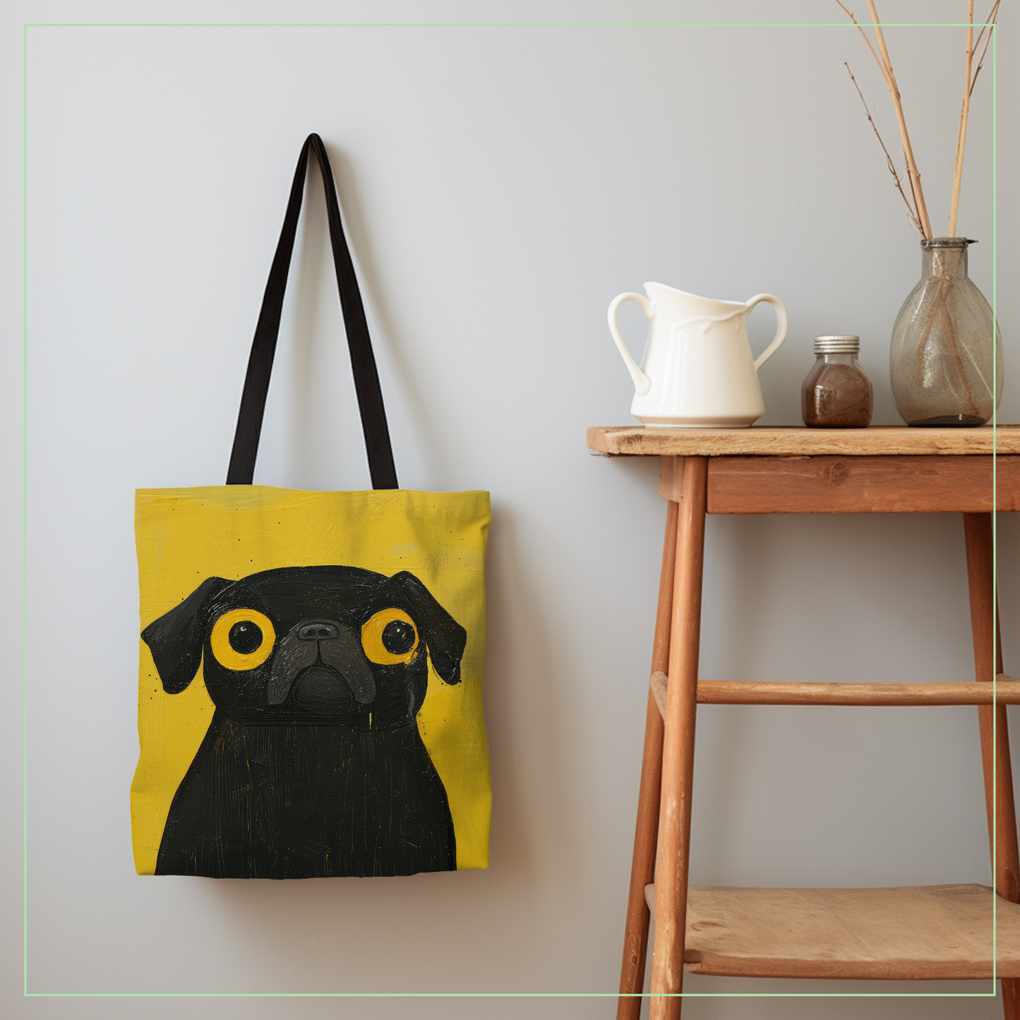 Bewildered - Pug Tote Bag Collection