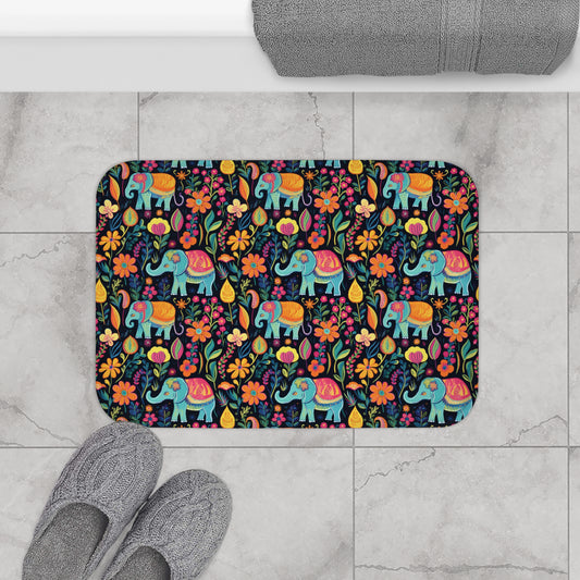 Happy Elephant Adventure Bath Mat