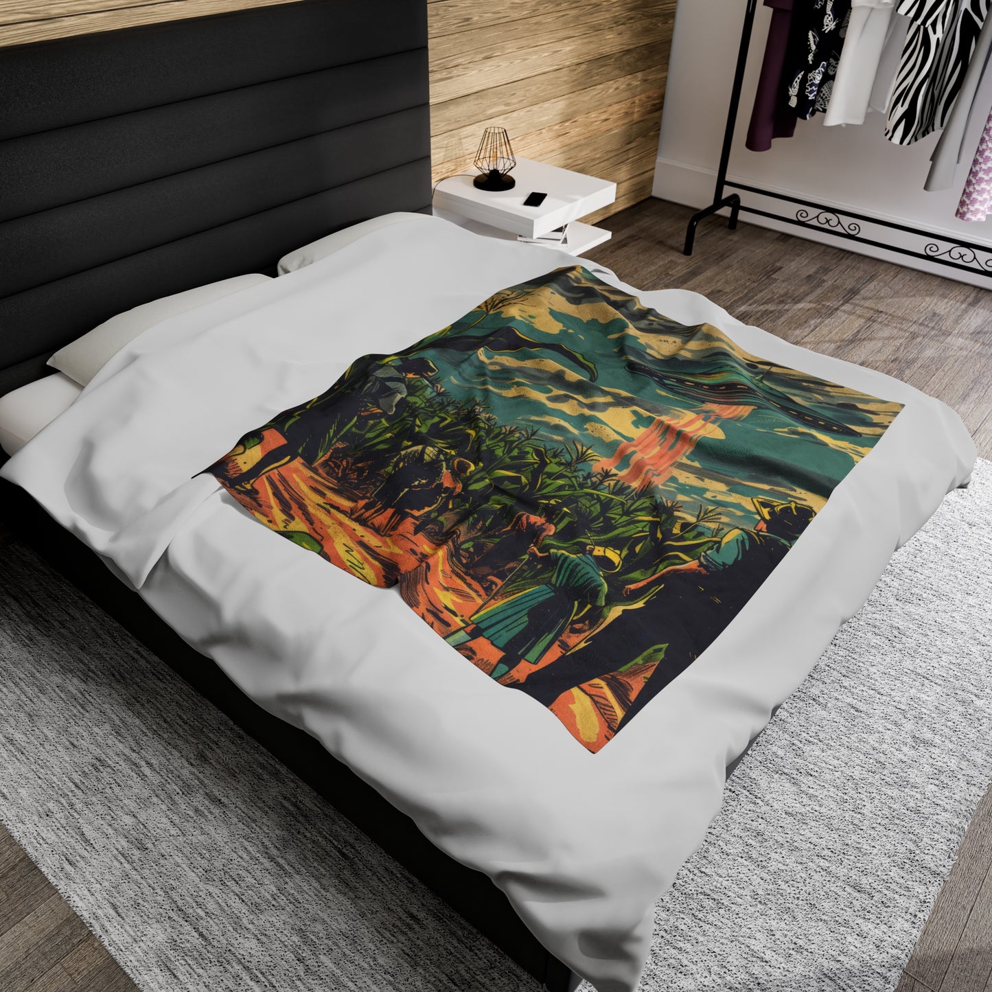 Alien Arrival - Velveteen Plush Blanket