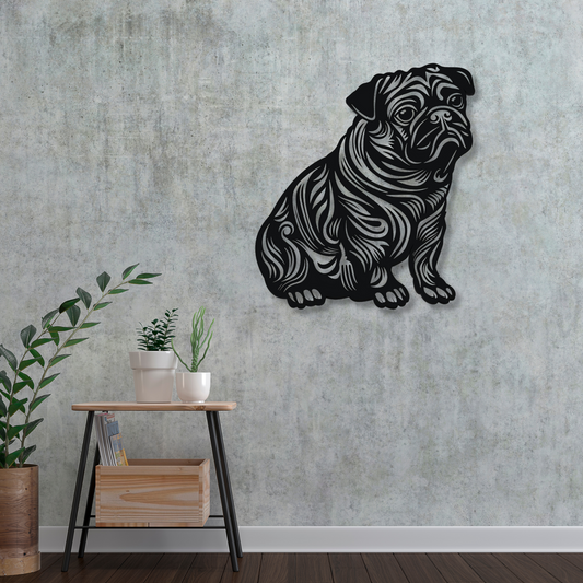 Metal Wall Art - Decorative Pug