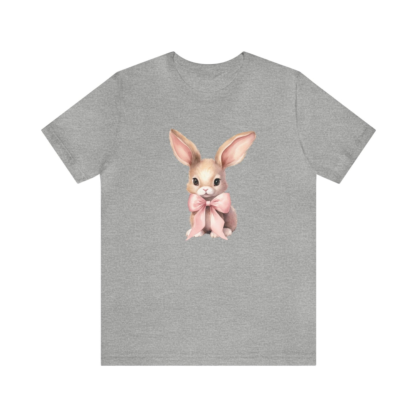 Bunny Bliss: Pink Bow Watercolor Tee