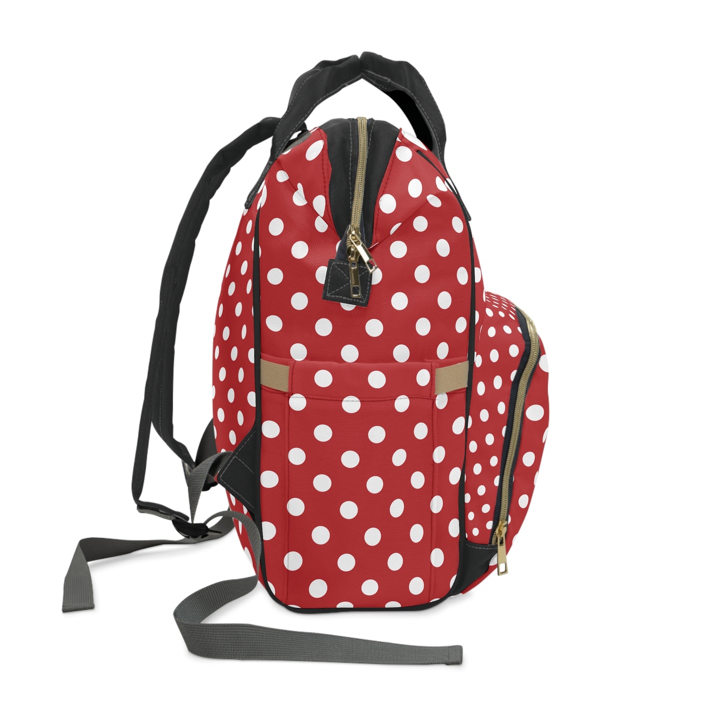 Red Polka Dot Delight: Playful and Chic Backpack
