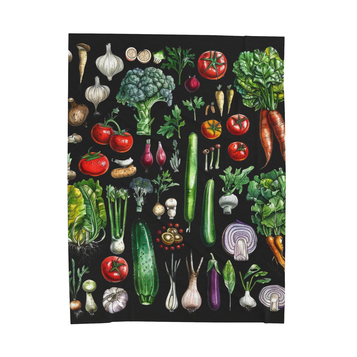 Veggie Delight - Velveteen Plush Blanket