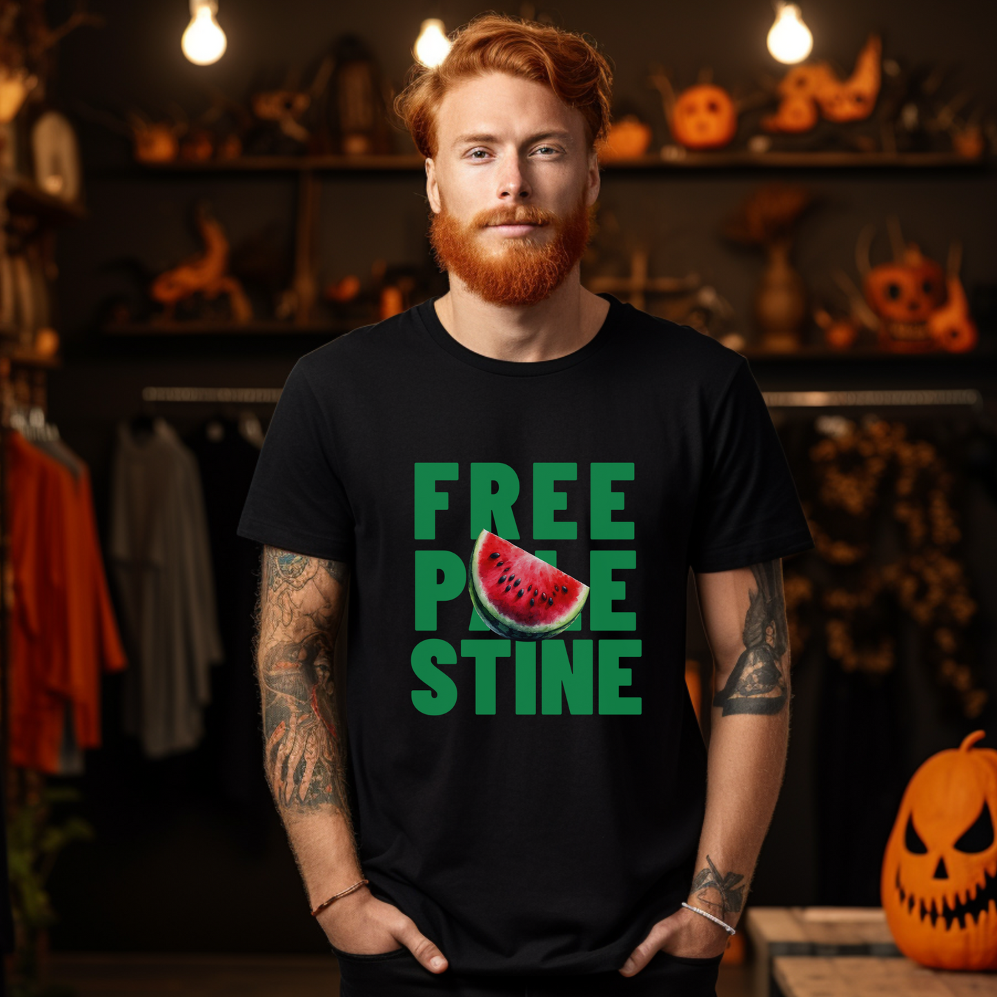 Free Palestine Water Melon T-shirt - Pro Palestine Collection