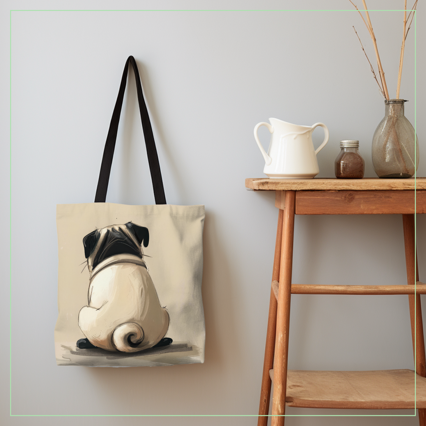 The Cold Shoulder - Pug Tote Bag Collection