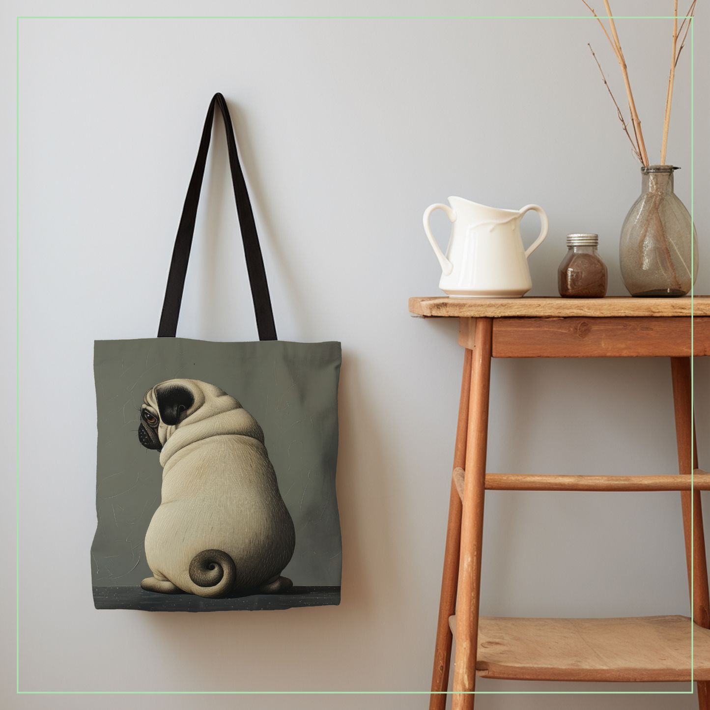 Melancholy - Pug Tote Bag Collection