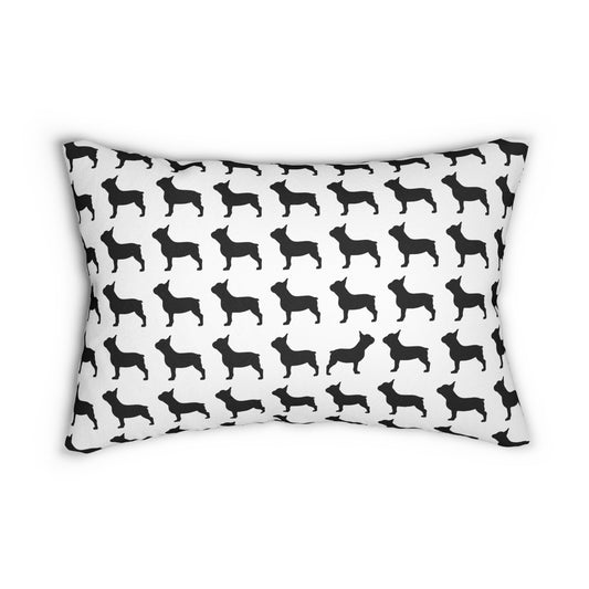 Black & White - French Bulldog Lumbar Pillow