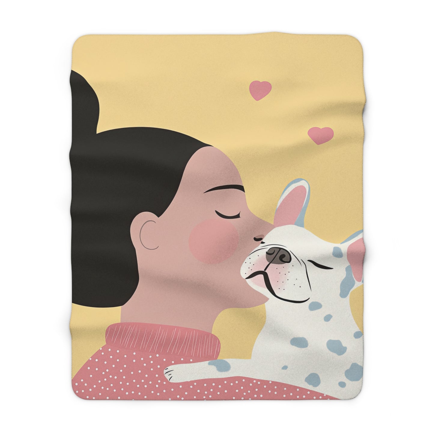 Frenchie Love - Sherpa Fleece Blanket