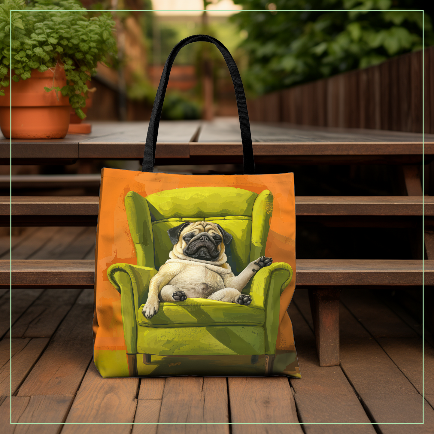 Nap King Pug - Pug & Chill Tote Bag Collection