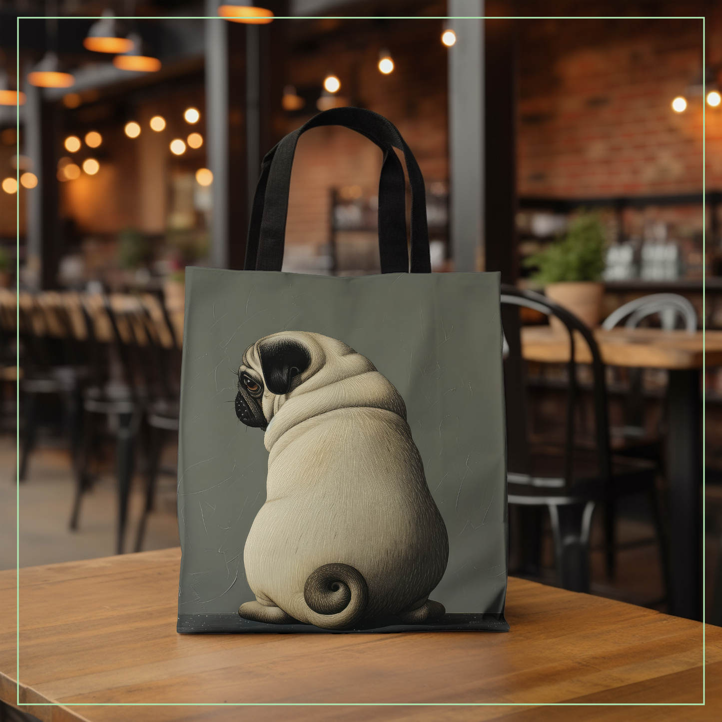 Melancholy - Pug Tote Bag Collection