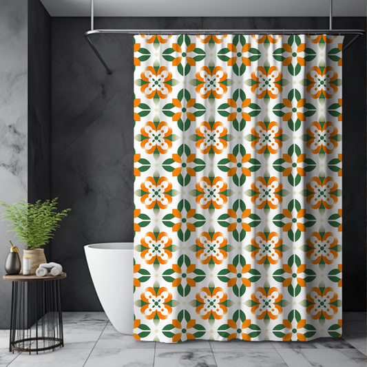 Minimalist Retro Scandinavian Shower Curtain