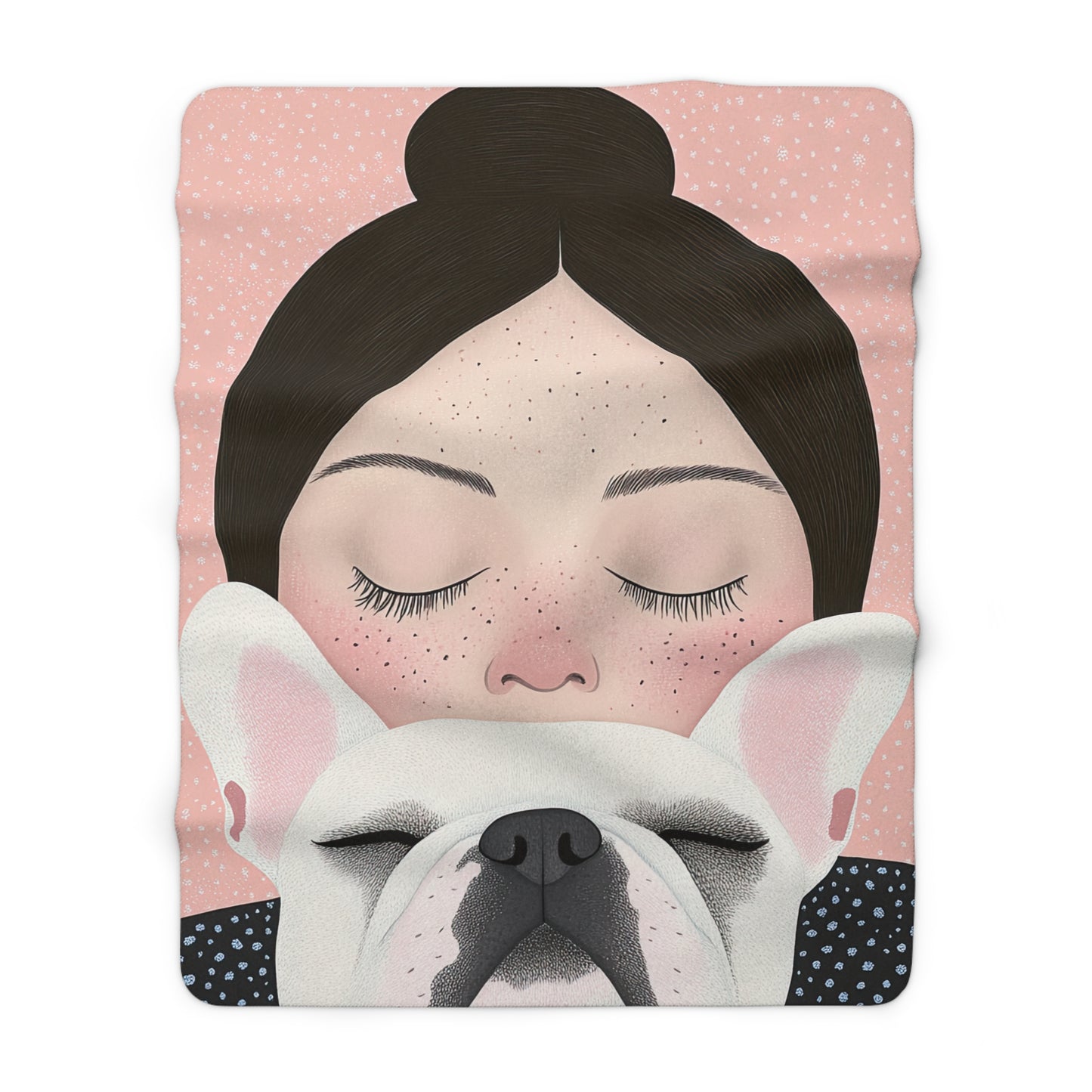 Serene Snuggles - Frenchie Sherpa Fleece Blanket