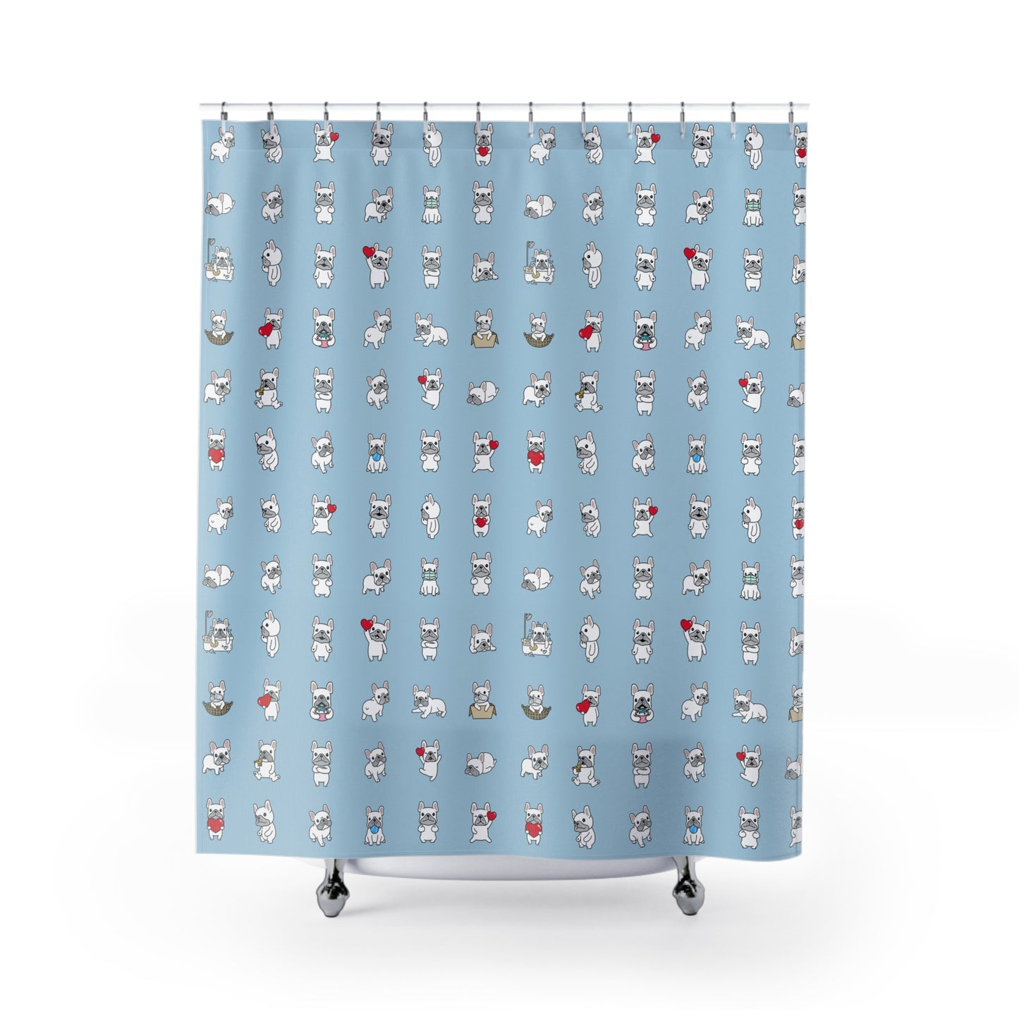 Tiny Frenchie Moments - Shower Curtain