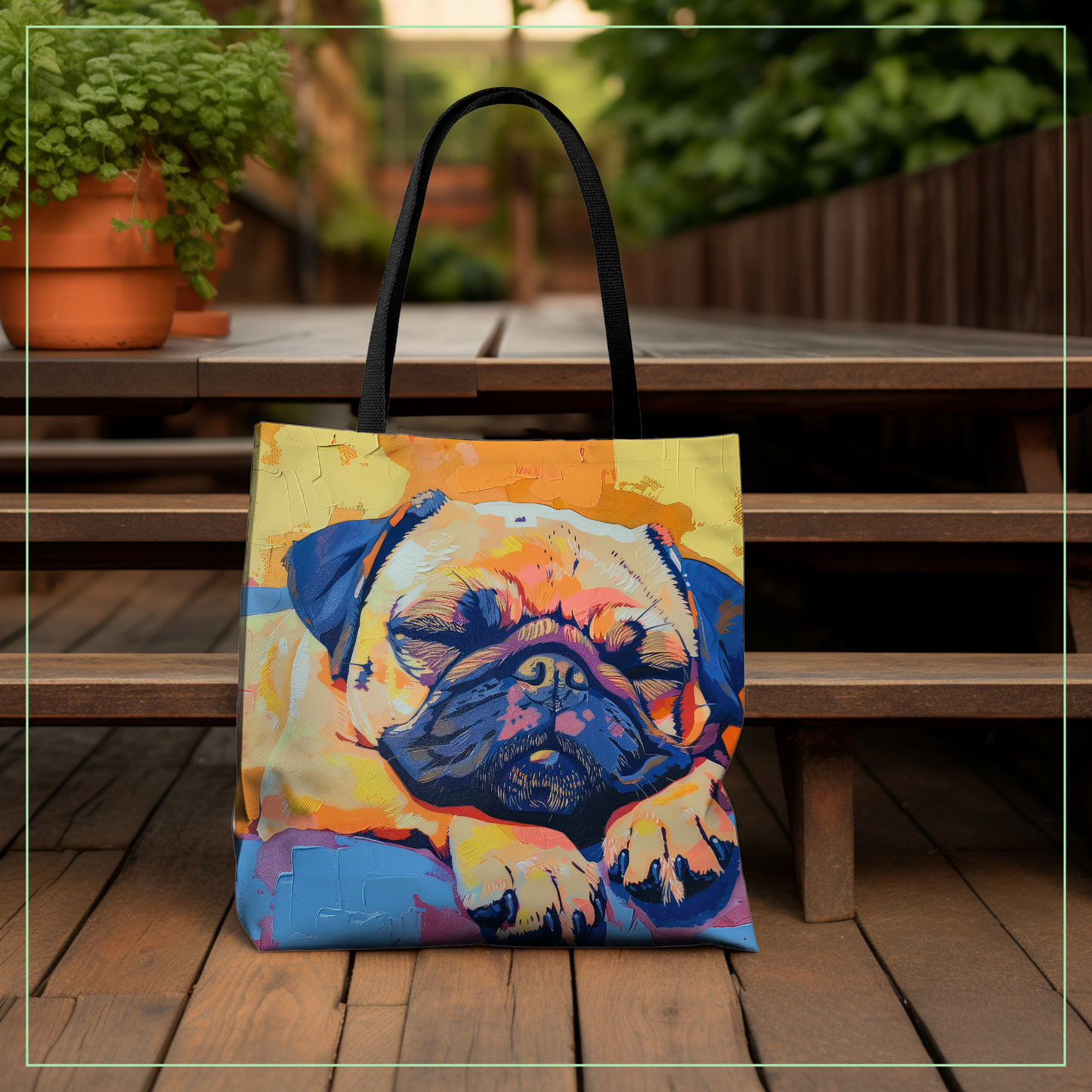 Dreamy Pug - Pug & Chill Tote Bag Collection