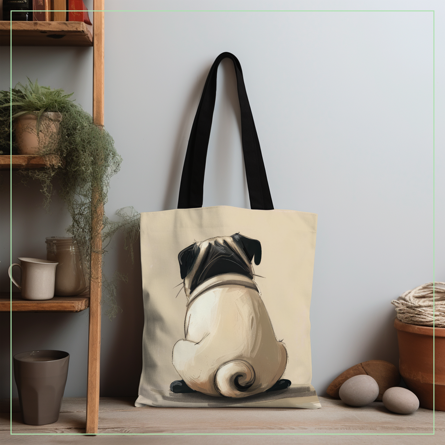 The Cold Shoulder - Pug Tote Bag Collection