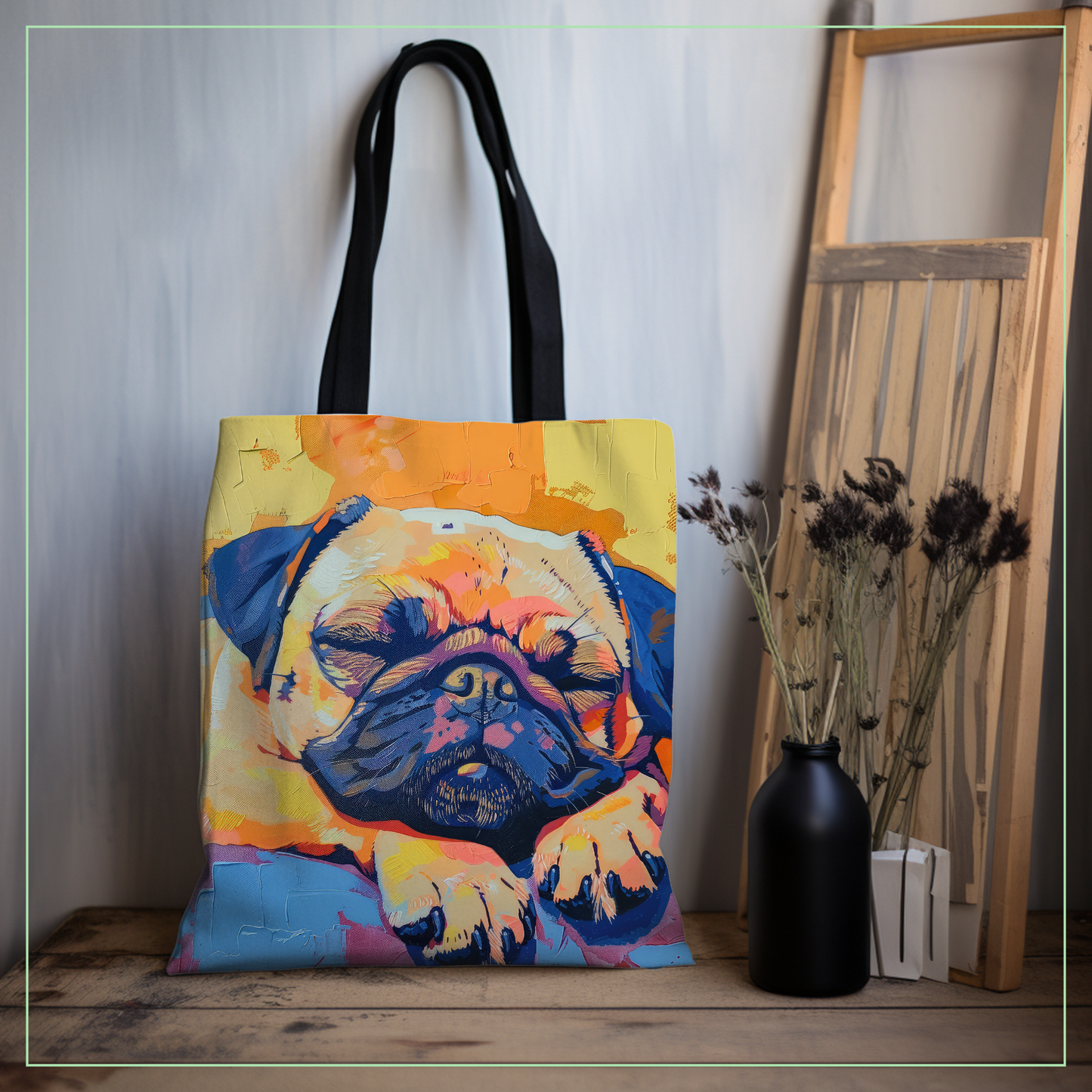 Dreamy Pug - Pug & Chill Tote Bag Collection