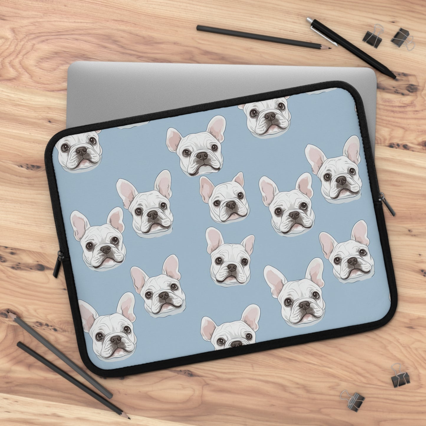 Blue Bulldog Bliss - Laptop Sleeve