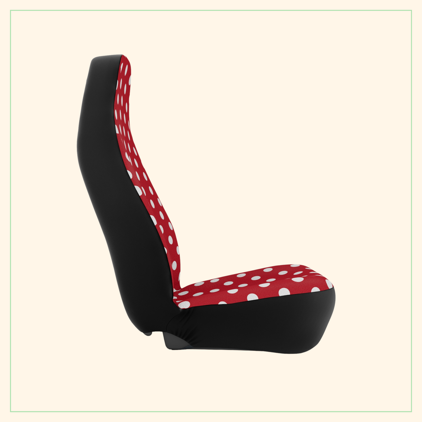 Retro Dots: Red & White Polka Car Seat Covers