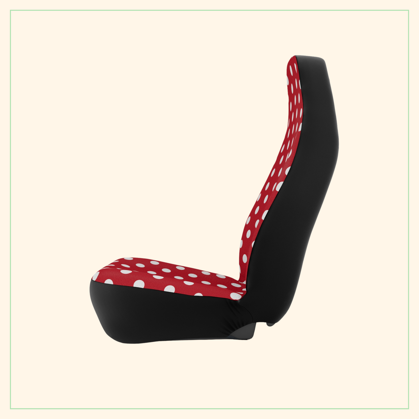 Retro Dots: Red & White Polka Car Seat Covers