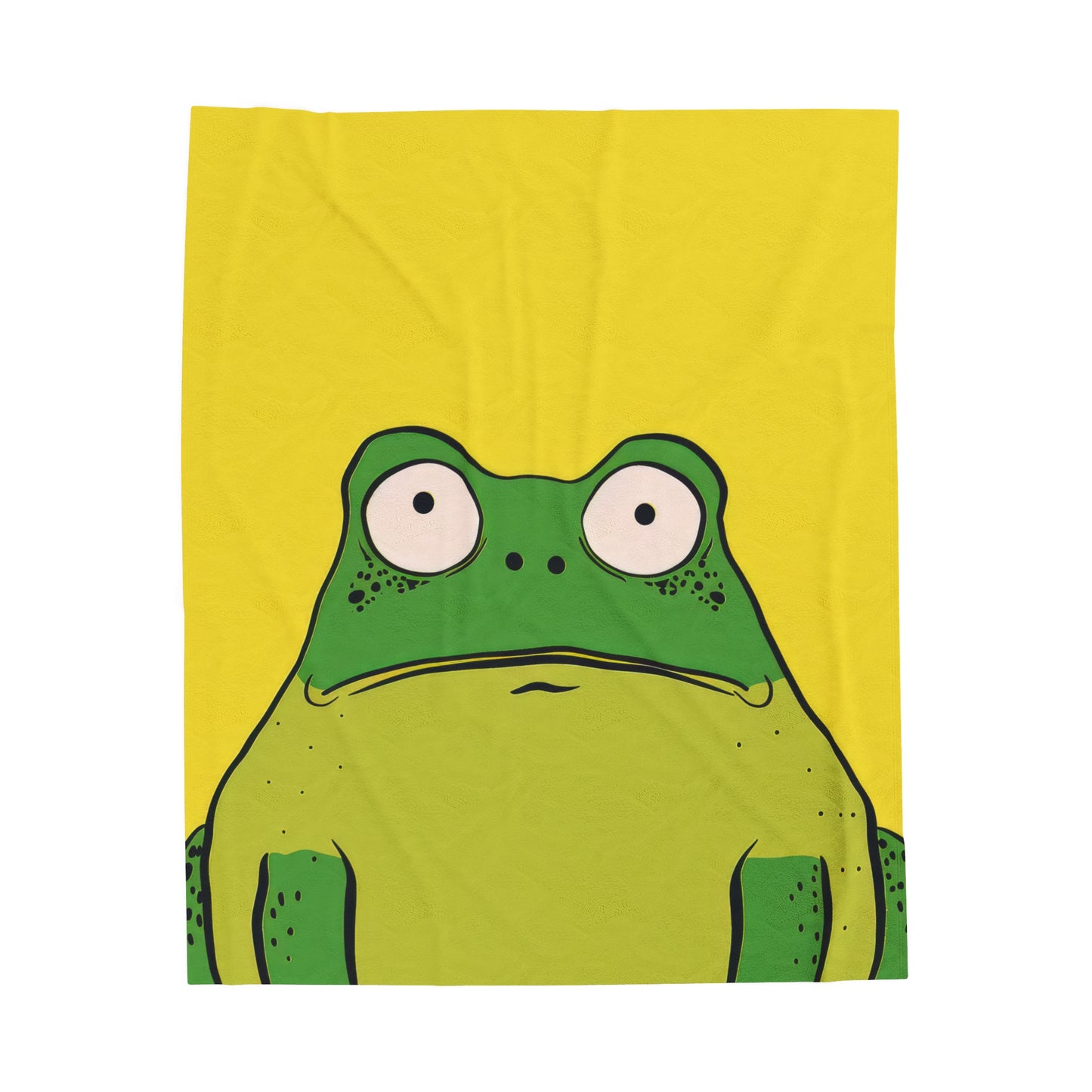 Grumpy Frog - Velveteen Plush Blanket