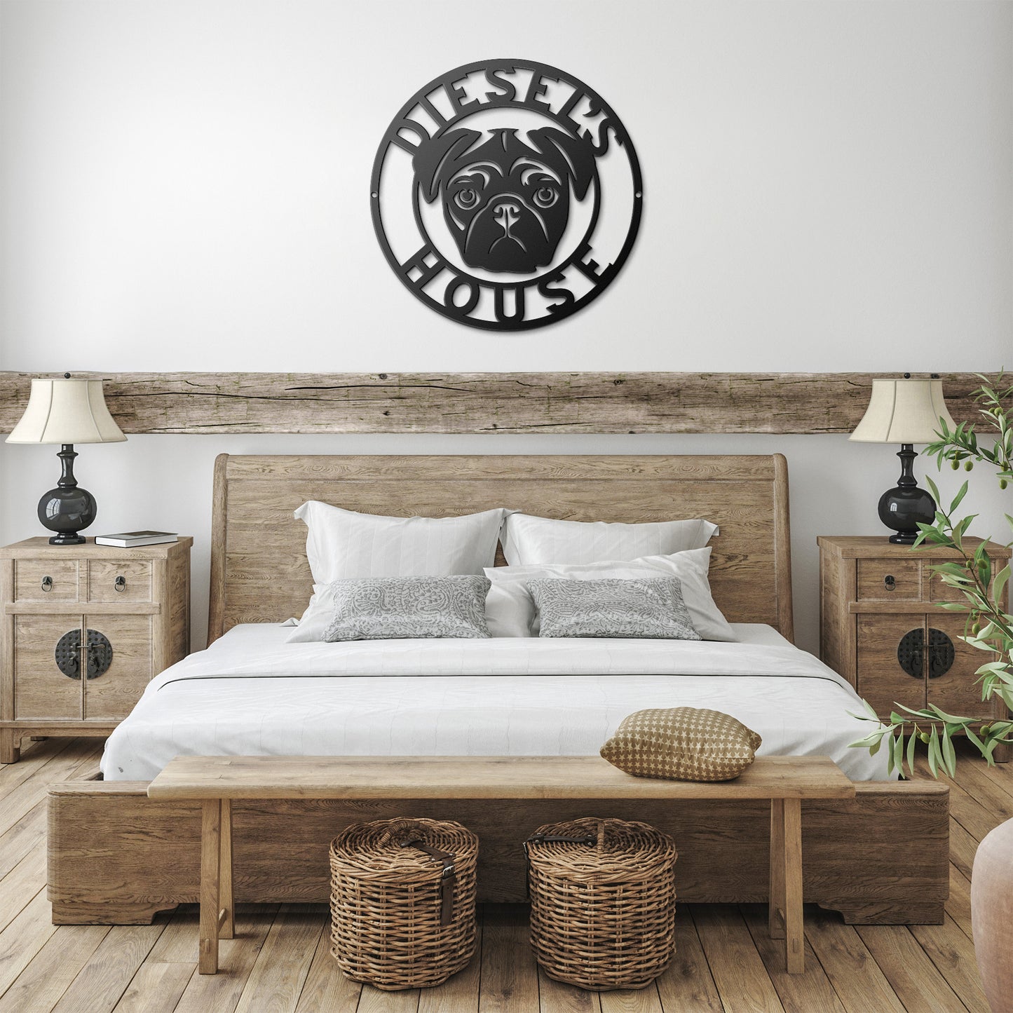 DOG'S HOUSE - PERSONALIZED METAL WALL SIGN