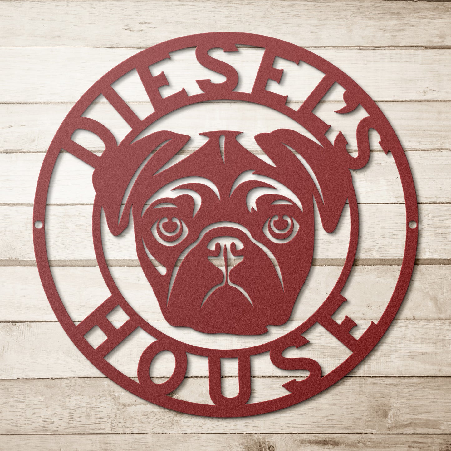 DOG'S HOUSE - PERSONALIZED METAL WALL SIGN