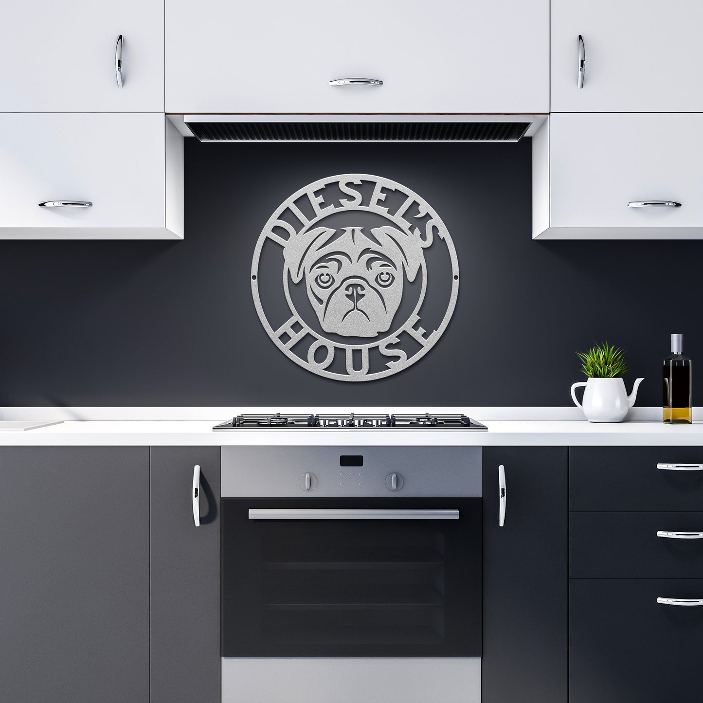 DOG'S HOUSE - PERSONALIZED METAL WALL SIGN